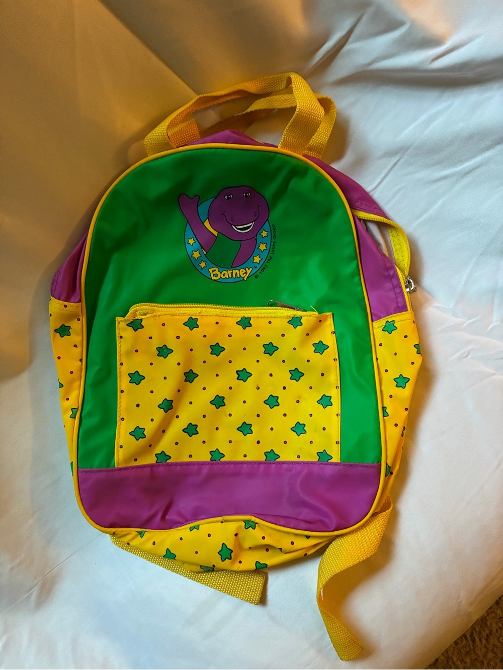 Barneys New York Kids Green Yellow Purple Star Print Backpack